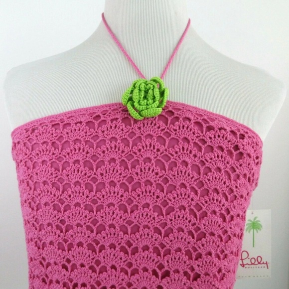 Lilly Pulitzer White Label NWT. crotchet halter top. Size ML.  Very different. - Picture 11 of 14